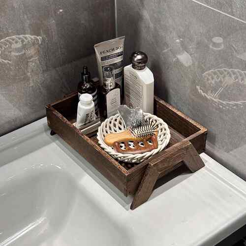 洗漱台收纳神器化妆室浴室置物架化妆品整理杂物盒多功能展示架