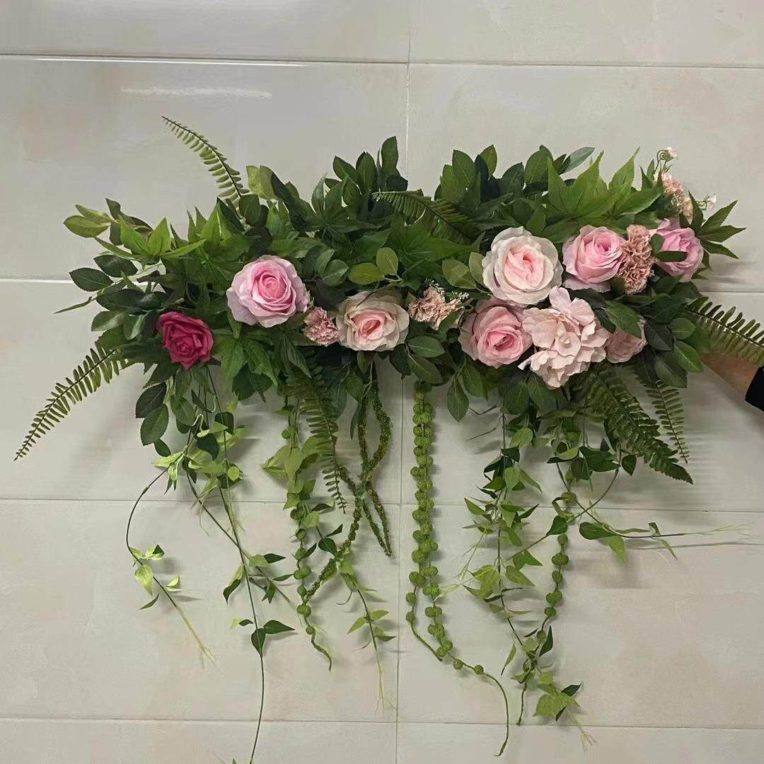 森系花排花摄影道具拍照背景花艺套装甜品桌桌面假花摆件花