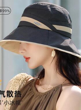 2026夏天防晒遮阳帽渔夫帽轻便布帽出游户外遮脸新款可折叠遮阳帽