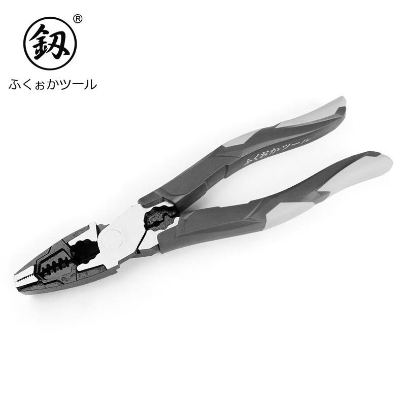 釰福冈工具工业级老虎钳省力多功能钢丝剥线钳压线钳拉线钳