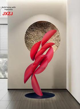 别墅样板房楼梯入口装饰酒店大堂金属地板雕塑产品大型抽象工艺品