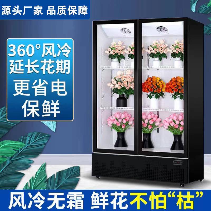 商用立式大容量鲜花保鲜柜风冷无霜花店花束鲜花冷藏冰柜展示冰柜