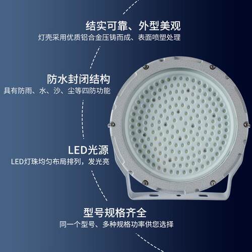 LED防爆路灯防爆平台灯质保三年50W100W驱动电源铝合金防爆照明灯
