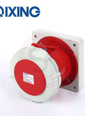 3孔4眼5P63A/125A暗装工业插座QX1264/1124/1128/3380/1457/1461