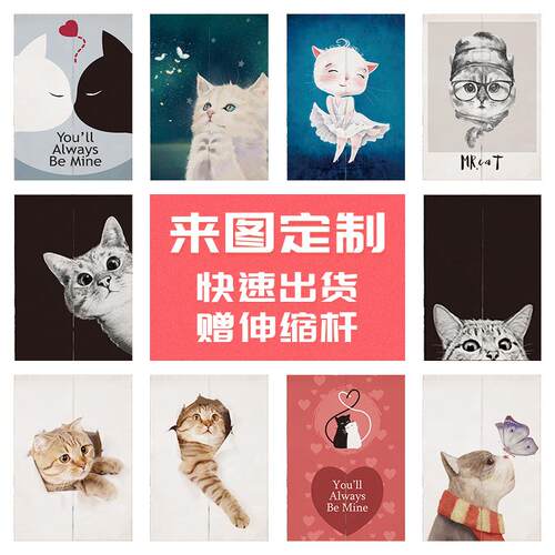 厨房遮挡门帘免打孔棉麻布艺隔断帘半截帘布帘帘子猫咪窗帘