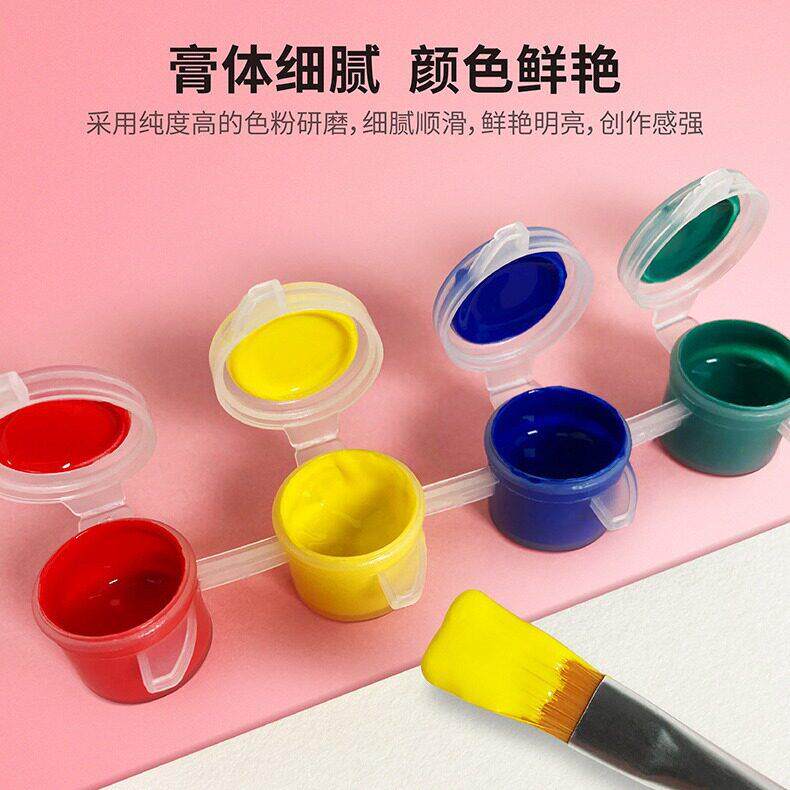 工厂直销地摊12色水彩颜料条石膏彩绘DIY搪胶绘画涂鸦丙烯颜料