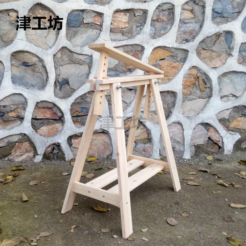 实木升降桌架支架苏绣十字绣架摄影美术美工桌腿桌脚简易组装