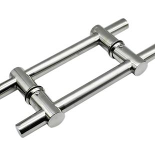 玻璃门拉手 双面拉手大门木门铁门把手 不锈钢孔距可调拉手 单面