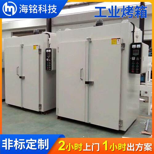 厂家定制双门工业烤箱PLC热风循环恒温烘箱远红外喷漆智能温控