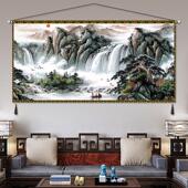 客厅卧室背景沙发布挂毯山水画挂画挂超大中式 xei3床头布墙办公室