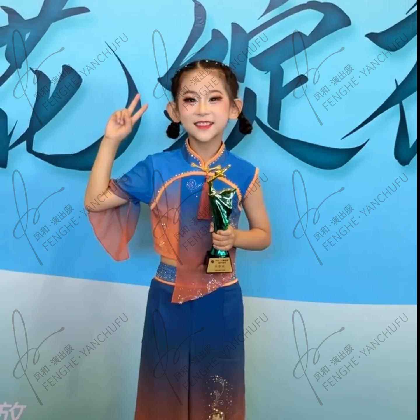 正品小算盘演出服儿群舞典儿童古舞中国舞群舞少算口珠诀剧目表演