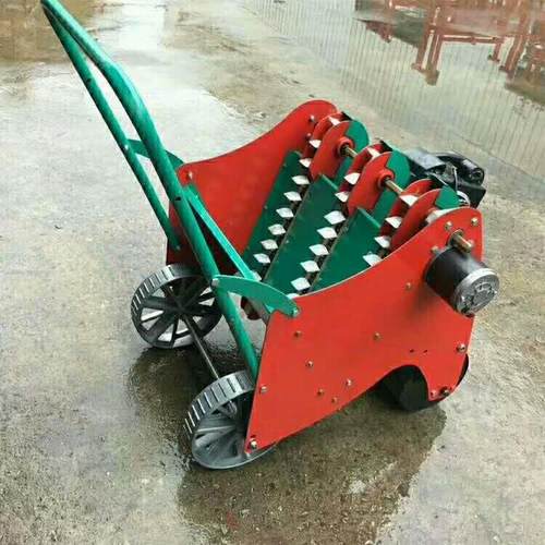 家用小型大蒜播种机电动手推种蒜机2行3行大蒜种植设备定做厂家