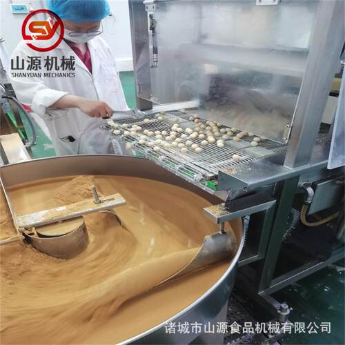 休闲食品裹燕麦片机器 全自动裹花生碎机 现货供应饼干上糠机