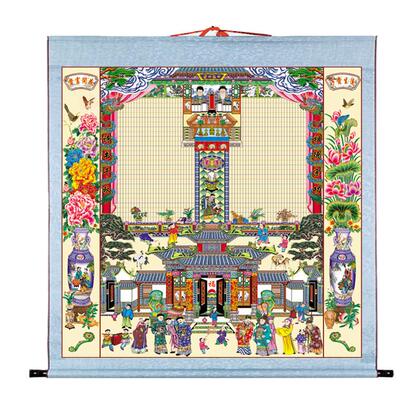 直销供奉祖先家堂轴子家谱挂画中堂老式挂轴年画卷轴式宗谱族谱