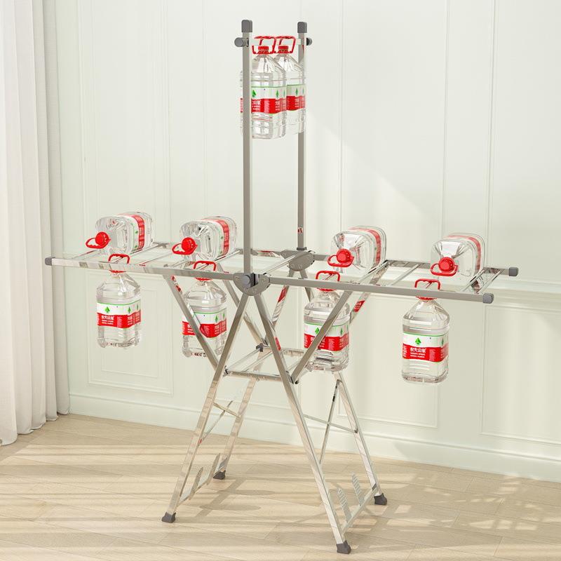 室内阳台婴儿被架加锈高龙门杆折叠家用挂架衣加ZGQ晒粗不钢凉衣