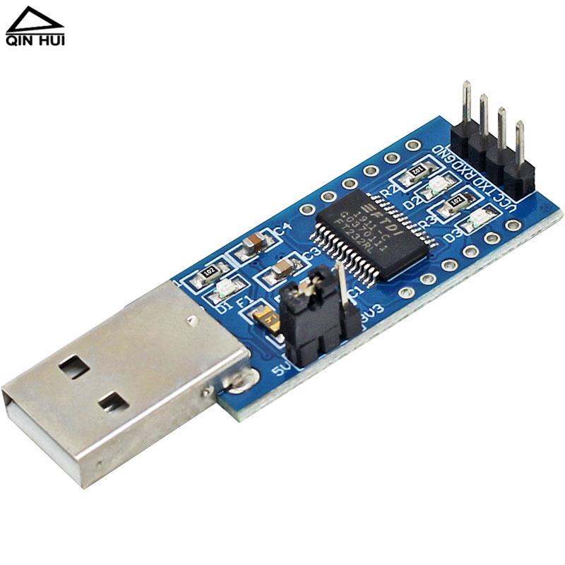 高质量USB转TTL模块板载FT232RL USB-RS232接口转换芯片串口模块