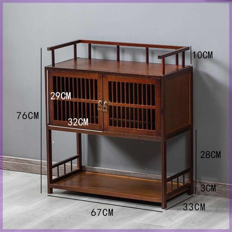 茶桌柜边柜茶柜茶水柜茶台茶桌侧边柜置物架实木办公室茶具茶叶收