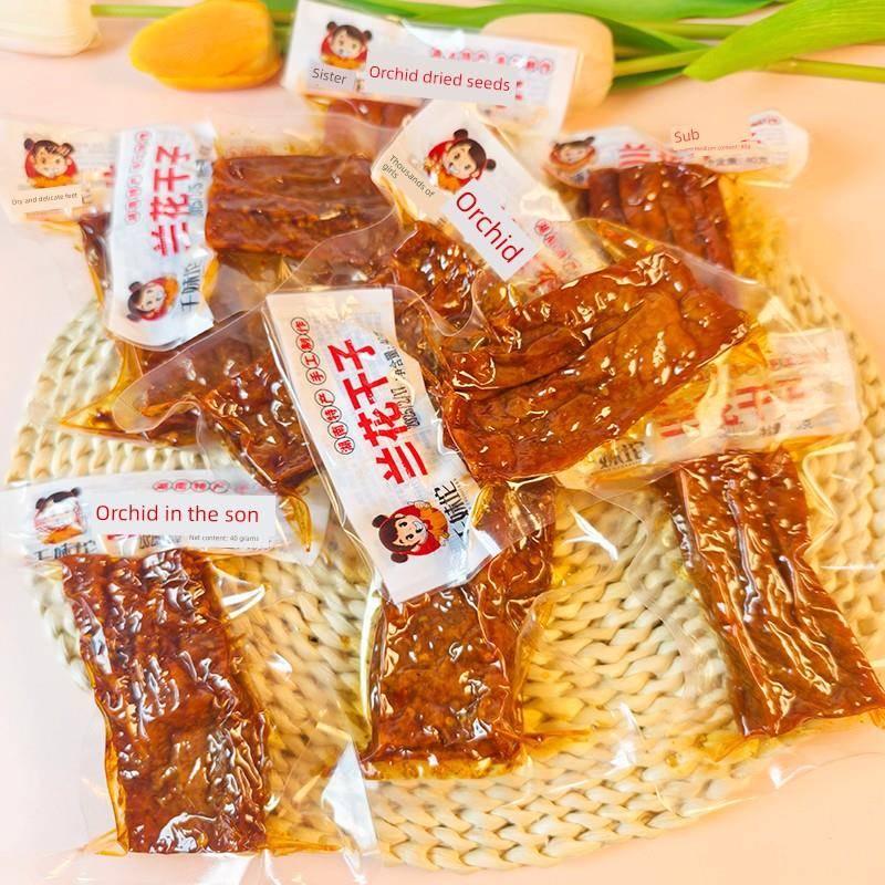 新货黔美沱兰干籽湖南特色豆腐干麻辣小吃网红小吃麻辣条小吃