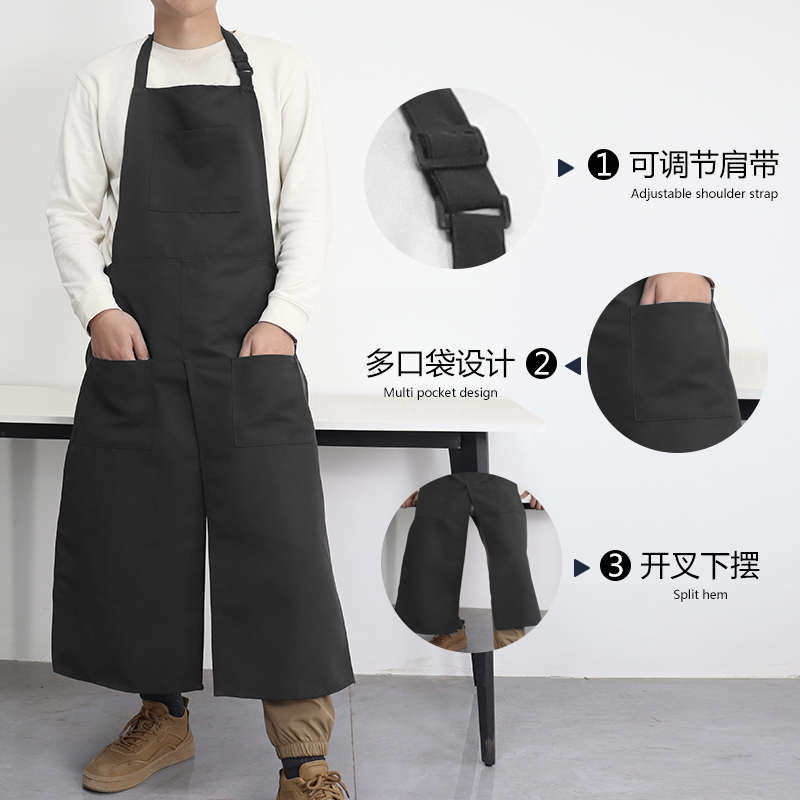 帆布围裙定制logo开叉分腿裤挂脖可调节画画工作服围裙,家庭/个人清洁工具,围裙套装,淘宝优惠券,粉丝福利购,淘宝优惠卷