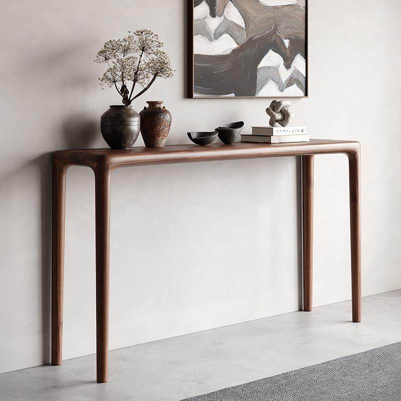 新中式玄关桌客厅靠墙玄关柜黑胡桃木中堂老榆木供桌入户条案几,住宅家具,玄关台,淘宝优惠券,粉丝福利购,淘宝优惠卷