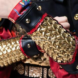 真人臂甲汉服子盔甲锁护臂搭配汉服束甲胄不锈钢条扎护臂一对