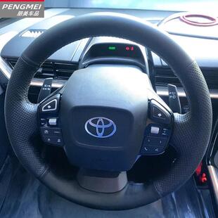 适用22年丰田BZ4X方向盘套手缝真皮24款BZ3bz5专用把套全包翻毛