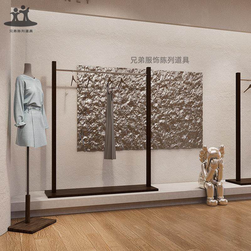 服装店展示架落地式不锈钢中岛货架女装店衣服陈列架童装挂衣架子