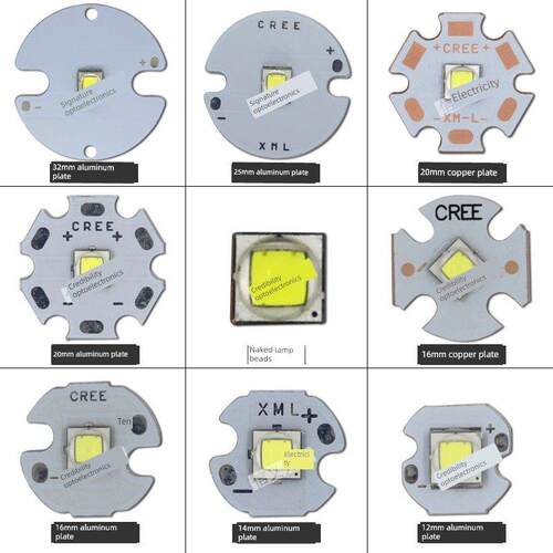 原Cree Xml2第二代U3 10W白光Led12V灯头L2手电筒光源照明