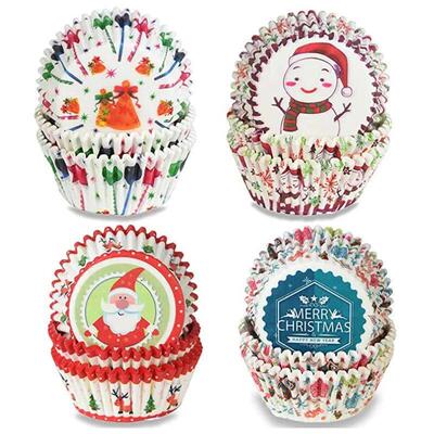 100Pcs Christmas Cupcake Paper Cups Muffin Cupcake Liners Me