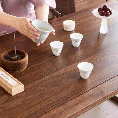 新中式阳台茶桌椅组合老榆木茶桌全套茶台实木小茶桌家用小型茶桌