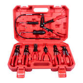 带线卡箍钳直型喉箍钳套装 可弯式 软管油管分离钳 汽车水管卡箍钳