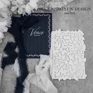 【李清云】原创西式婚礼誓言卡小众结婚蕾丝致辞高级2025