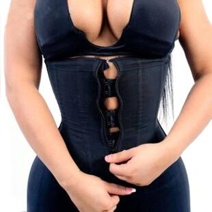 Women Latex Waist Trainer Body Shaper Corsets with Zipper Ci