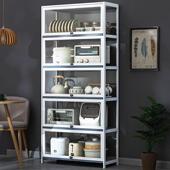 房置物架整理架调料子收纳柜架厨厨NKY房用品家用置物架餐边橱多