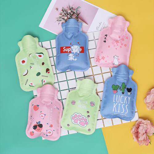 Cartoon Large Hot Water Bottle, Double Layer Water Filling H