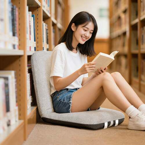 懒人沙发榻榻米座椅学生宿舍折叠子飘窗单人小沙发日式床上靠背椅