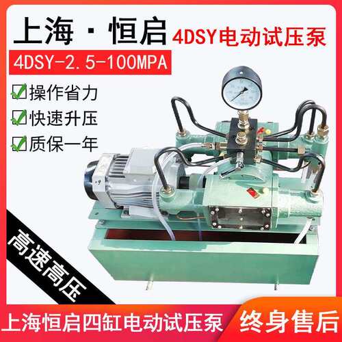 恒启电动试压泵 高压管道测试泵 水管打压机 4dsy-1000公斤 试压