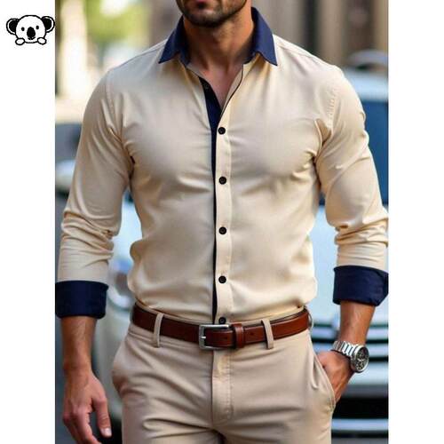 V 24638 Men Daily Wear Shirt Business Casual商务休闲衬衫