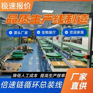 规划油烟机总装线倍速链回型循环流水线包装测试线