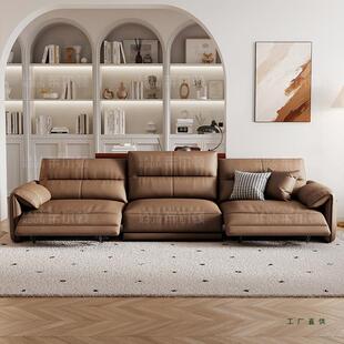 电排动功能意式 极简能发零靠墙头等舱现代沙多F98J796J功客厅直伸