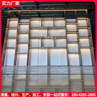 不锈钢金属钢板柜装 饰展示柜客厅电视柜书柜置物柜壁龛嵌入式 安装