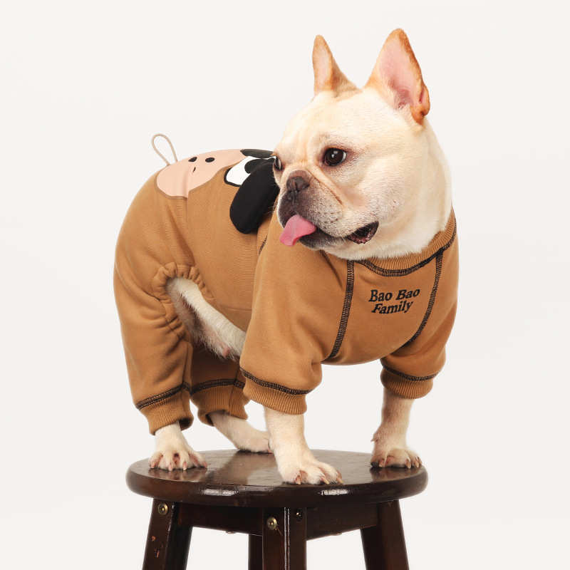 衣服加法绒狗狗泰比瑞可爱雪斗牛犬斗迪宠物款衣服熊保暖冬纳四脚