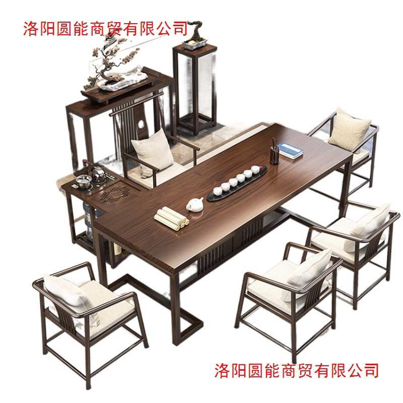 实木茶桌椅组合原木茶几新中式泡茶桌家用客厅禅意茶台整套办公室