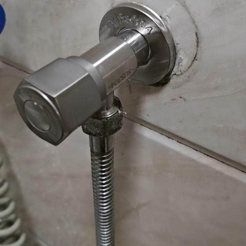 4分6分不锈钢三角阀全铜家用冷热水阀开关一进二出热水器止水阀