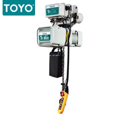 东洋环链电动葫芦1T运行式日本TOYO电动跑车链条式电葫芦高效起重