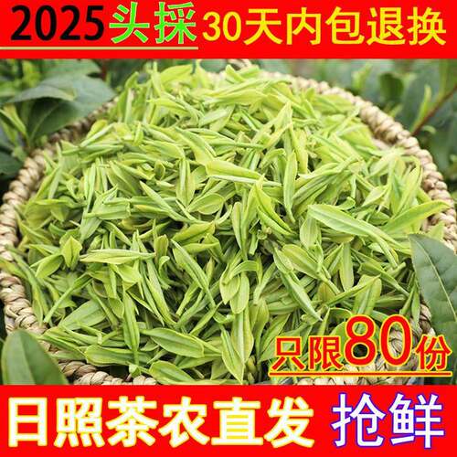 日照绿茶2025新茶春茶明前茶板栗香特级散装500g高山云雾