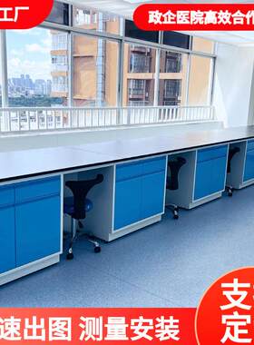 实验室实验台试验台钢木实验台全钢pp实验台中央实验台边台吊柜