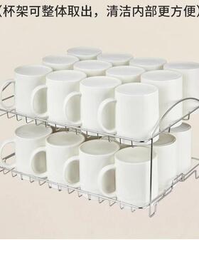 42L良誉优品小型家用茶杯收纳消毒柜紫外线烘干台式茶杯消毒柜