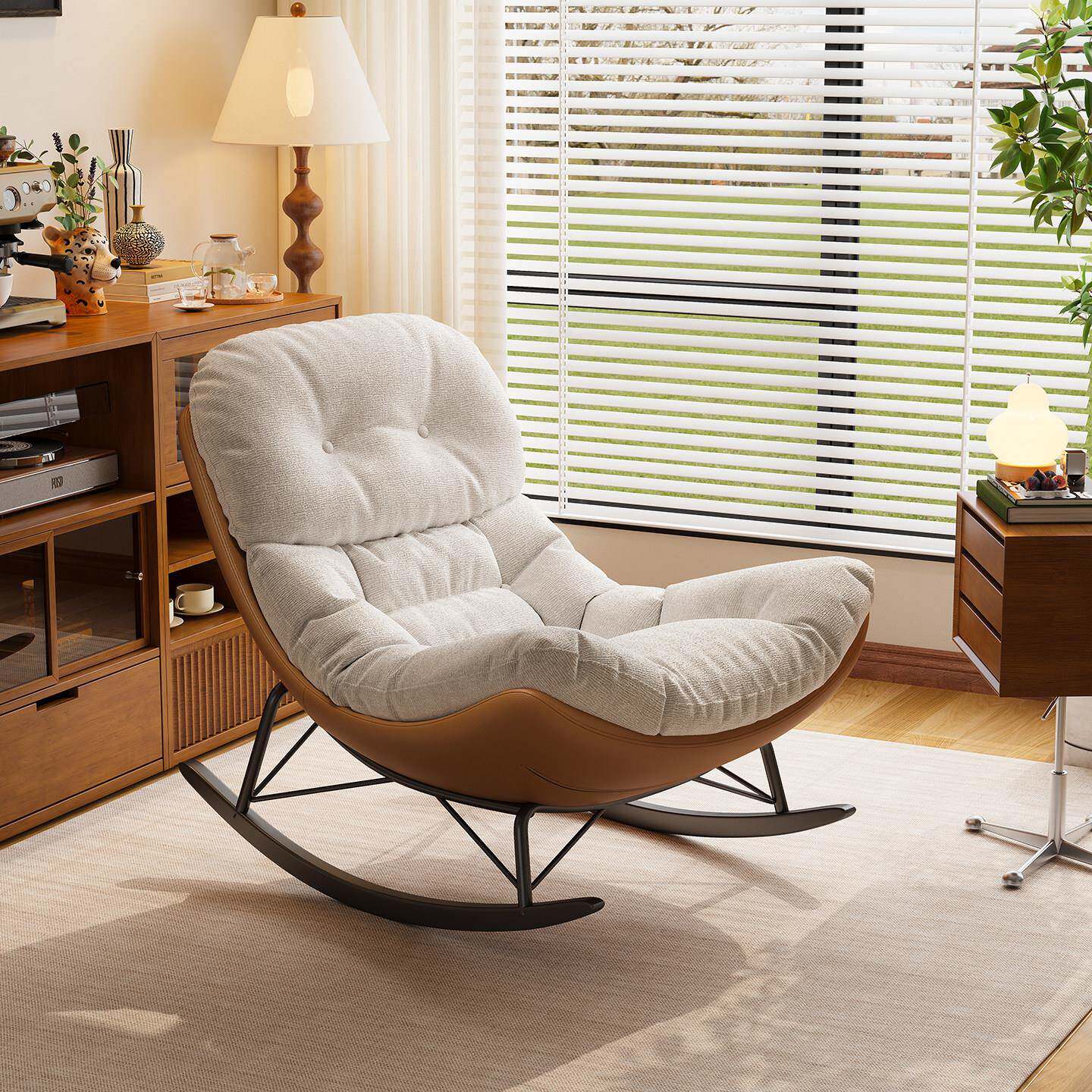 懒人椅摇摇椅复古摇椅大人躺椅阳台家用休闲2026新款单人沙发椅子