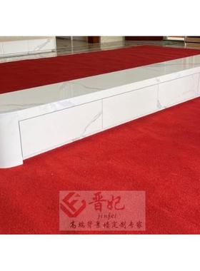 ALth$*&%现代简全岩板电视柜圆弧角地约柜岩板地带台实木抽屉吊柜